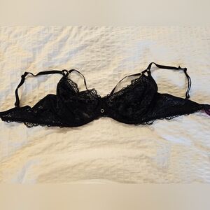Lace Underwire Bra - Black